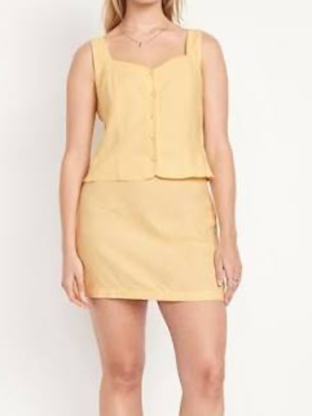 BN Old Navy yellow linen matching set